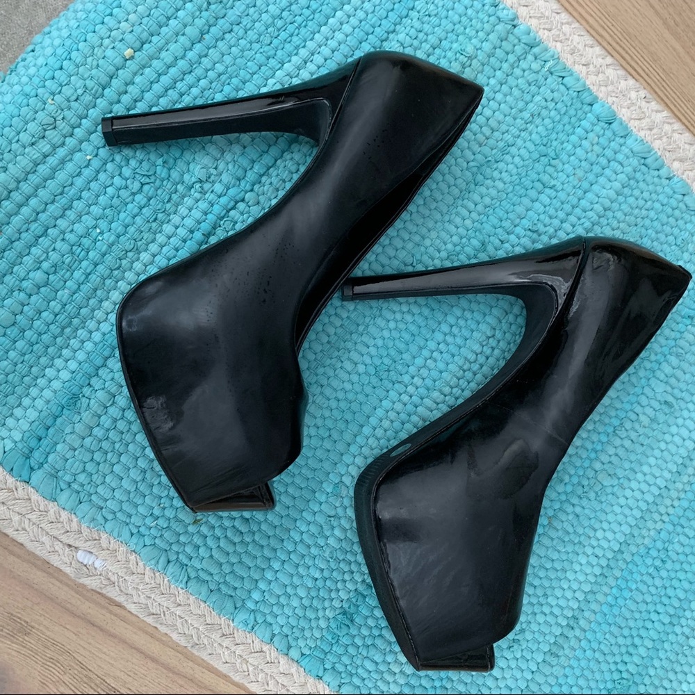 Black platform high heels (xxf06xx)